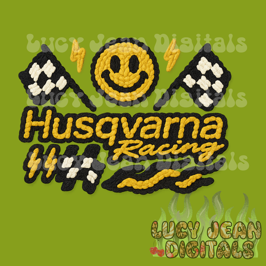 Hus. dirtbike crochet PNG