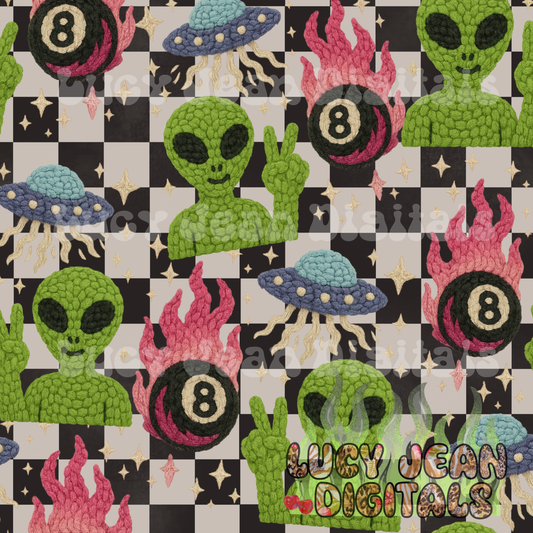 Space alien vibes Crochet Seamless File