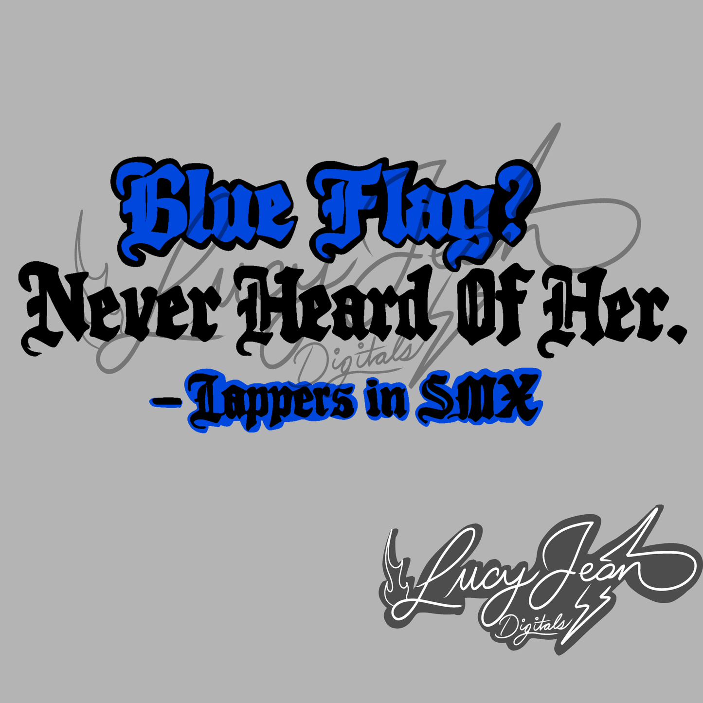 Blue flag lappers dirt bike PNG- 2026