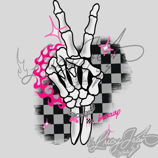 Skeleton Braap girly dirt bike PNG- 2026