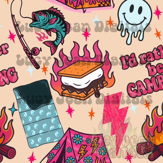Id rather be camping Seamless File