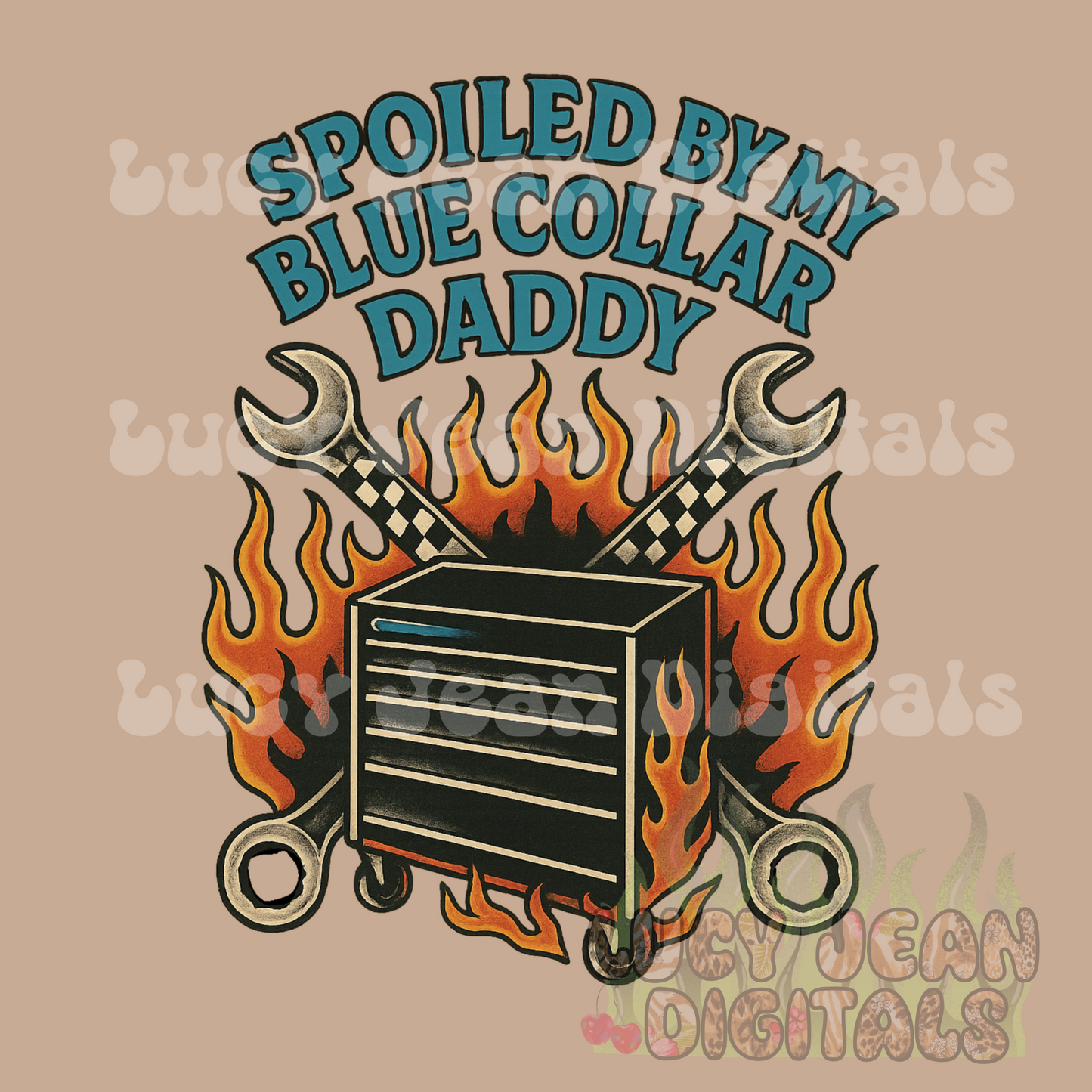 Blue collar daddy boy PNG