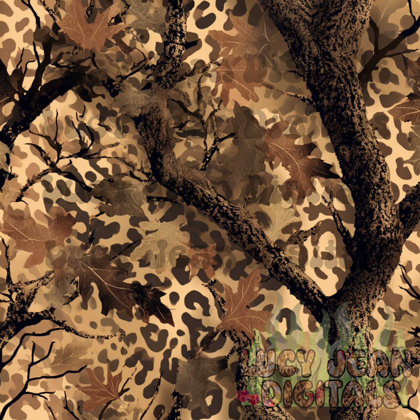 Brown leopard camo Seamless File