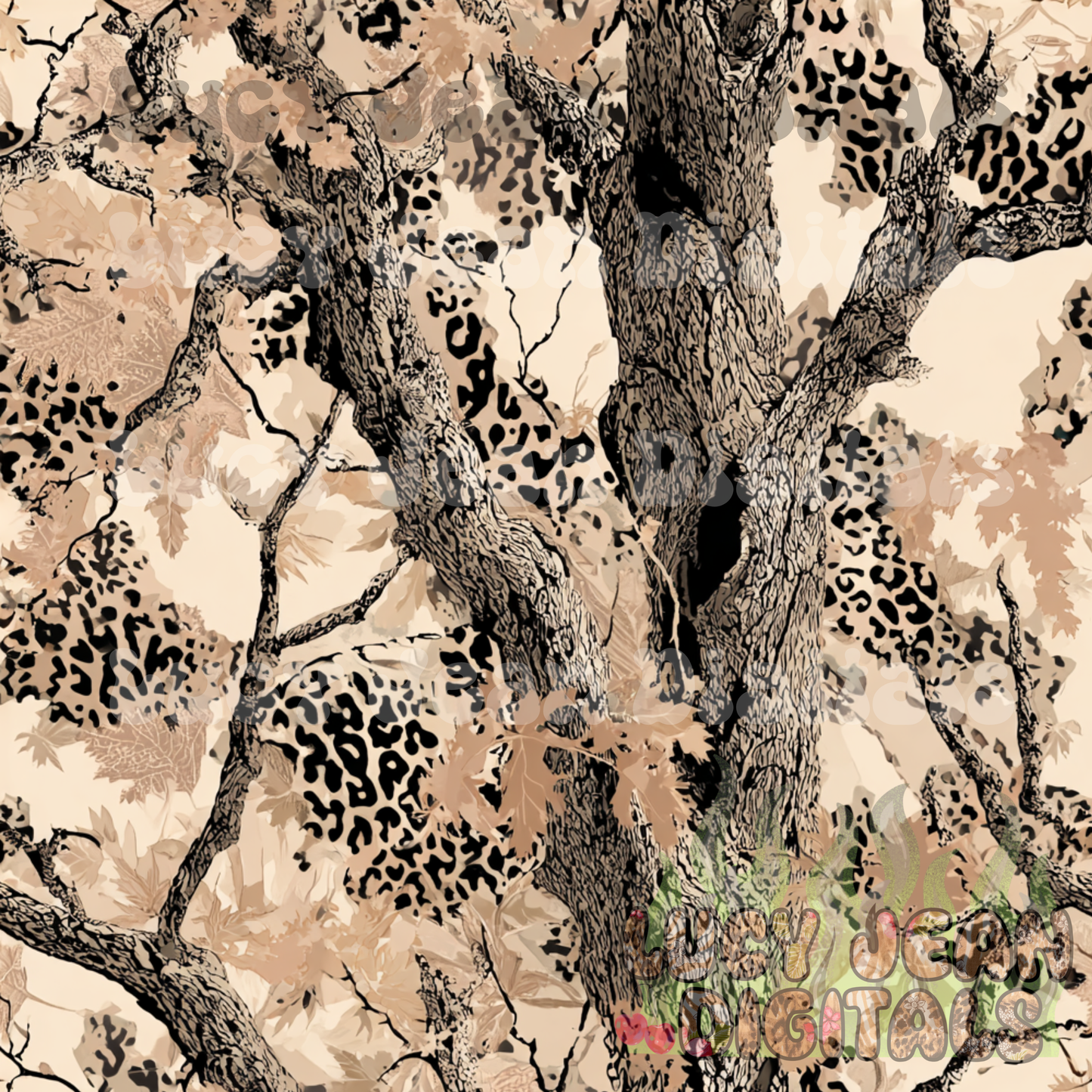 Beige leopard camo Seamless File