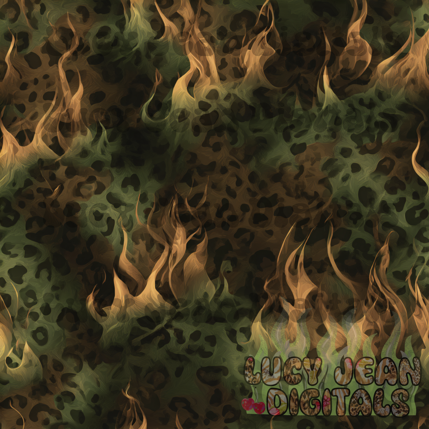 leopard flames camo Seamless File