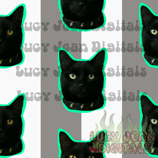 Black Cat stripe Seamless File
