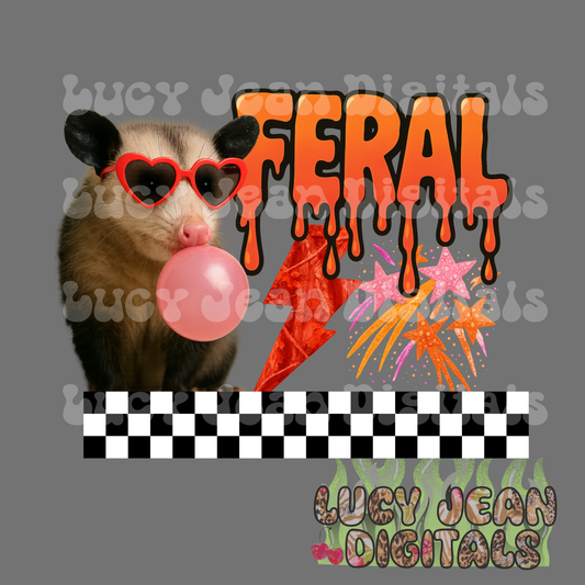 Feral opossum camo PNG