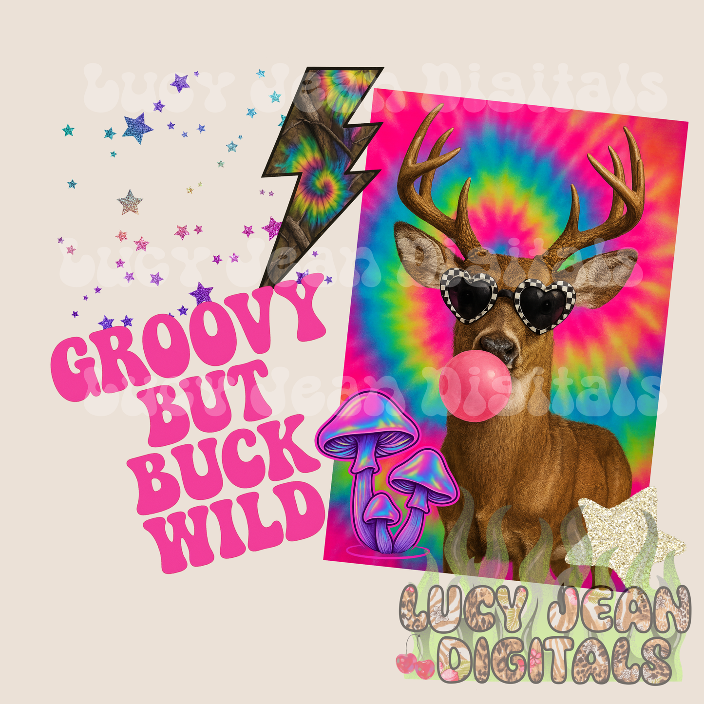 Groovy buck wild PNG