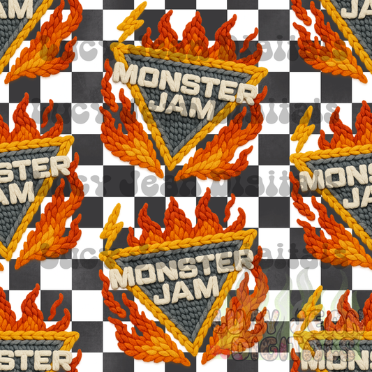 Chunky yarn Monster Truck seamless File