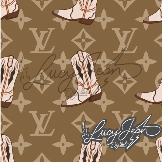 Boujee Cowboy Boots seamless file- 2026