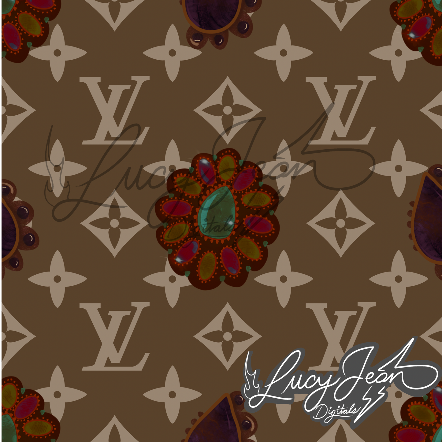 Boujee Neutral conchos seamless file- 2026