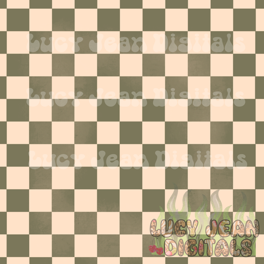 Sage Green/beige checkered Seamless File