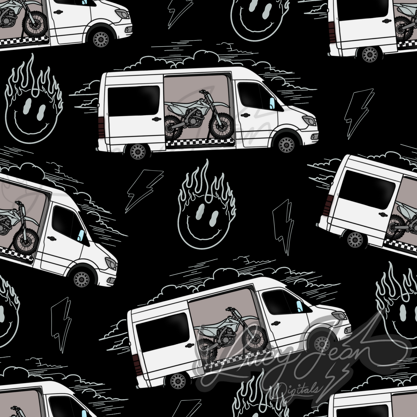moto dirt bike van seamless file- 2026
