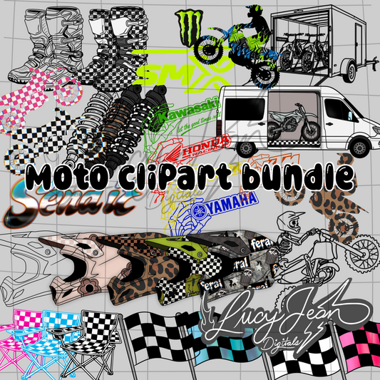 Moto Clipart Bundle commercial use