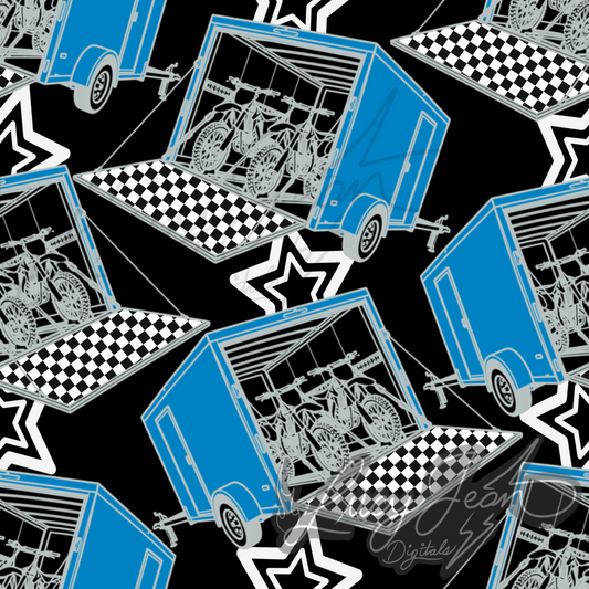 moto dirt bike blue trailer seamless file- 2026