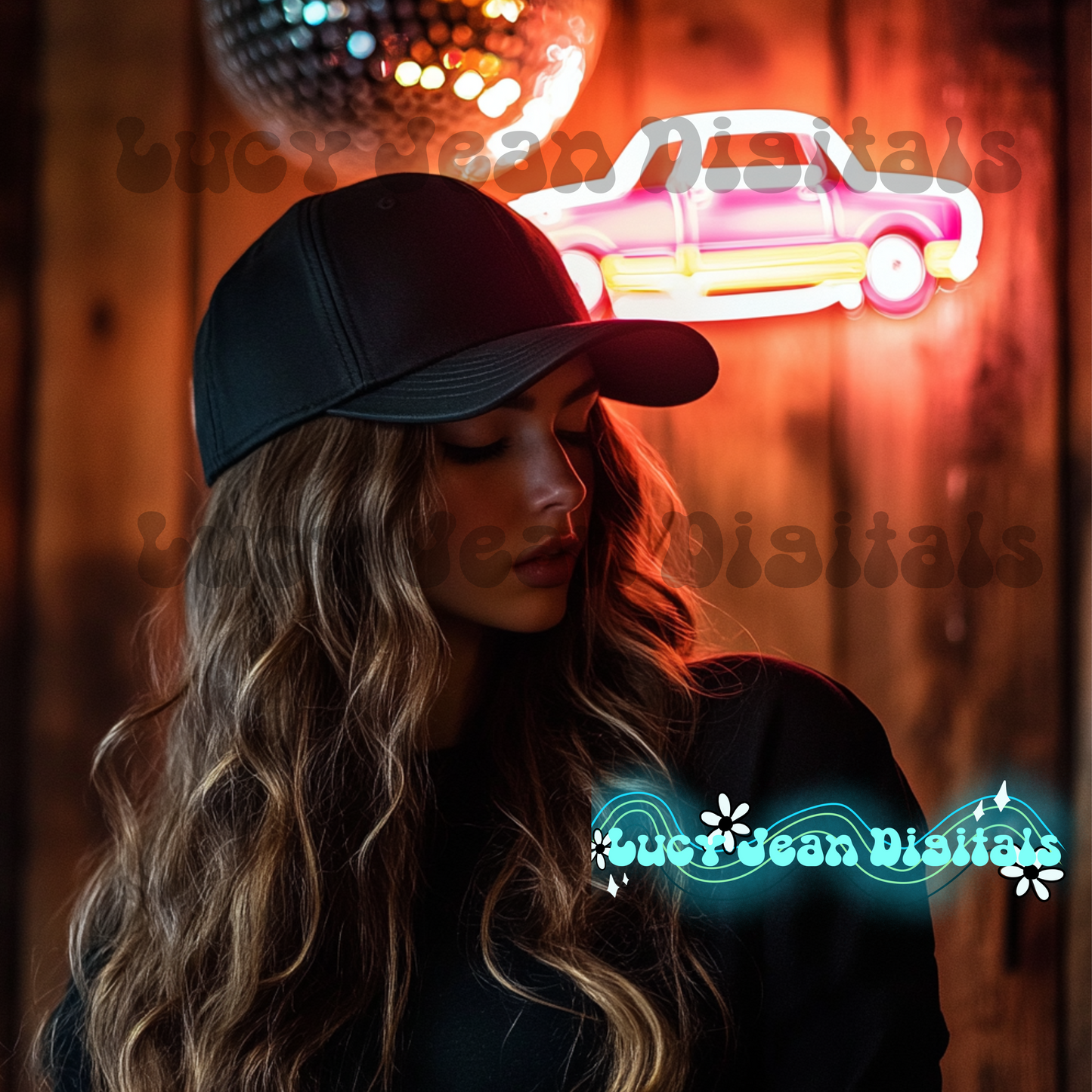 Black Hat Modeled Mock up (3 mockups)