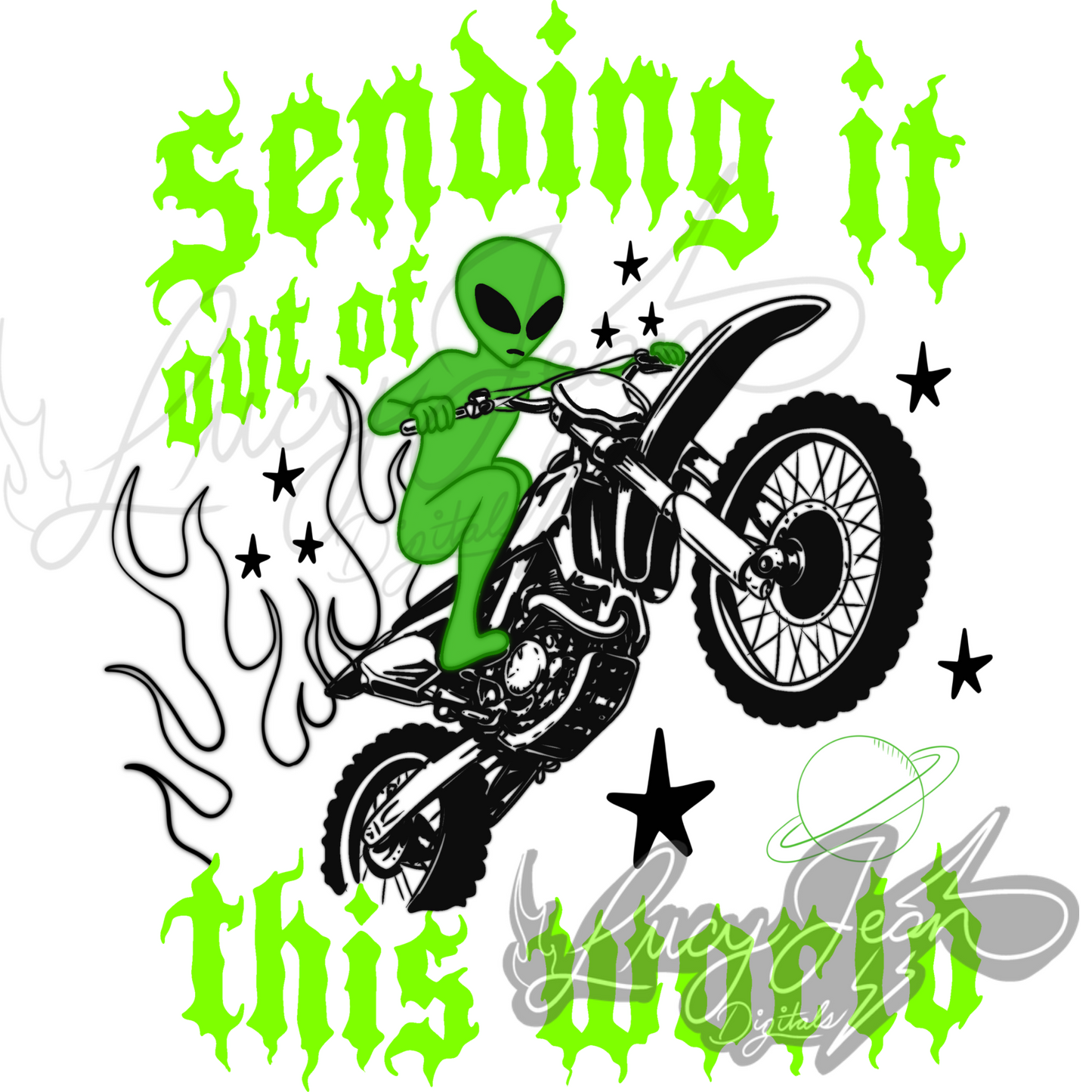 Alien moto dirt bike PNG- 2026