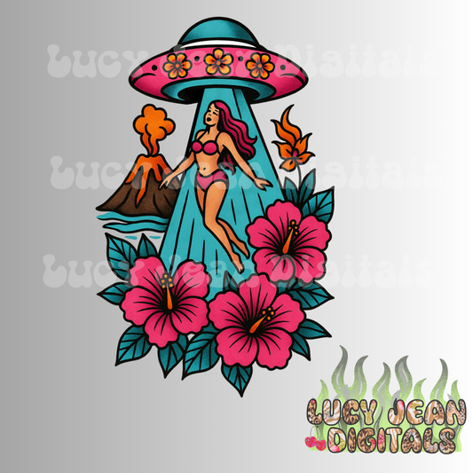 Spaceship Pinup PNG