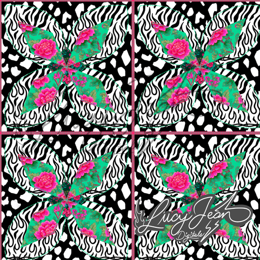 Zebra floral quilt seamless file- 2026