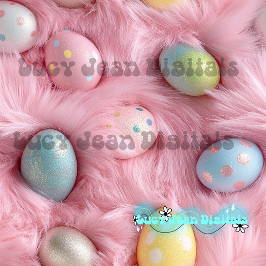 Pink Easter Faux Fur Seamless file