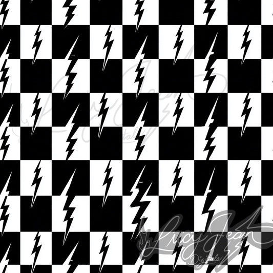 Lightning bolt checkered seamless file- 2026