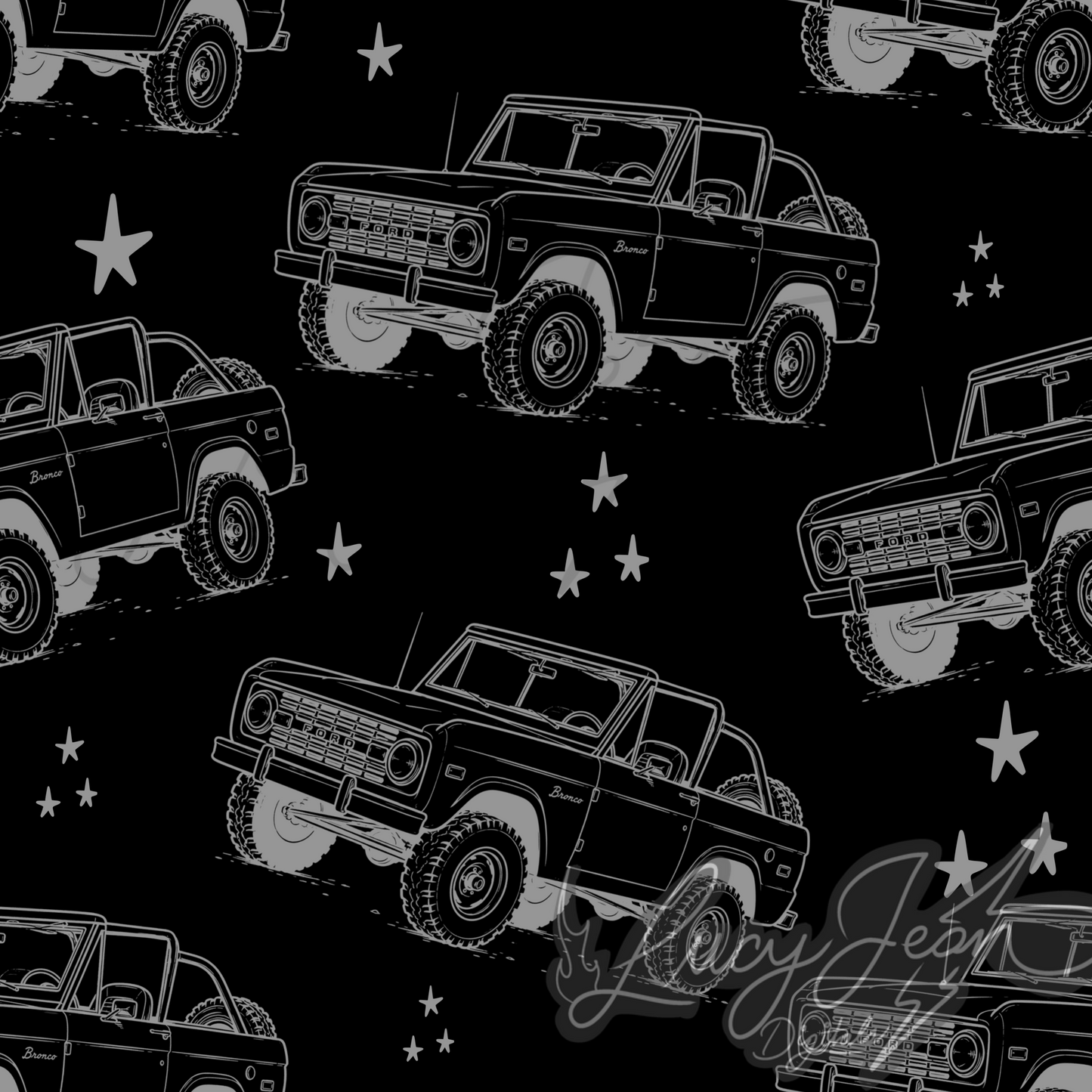 Black F Truck vintage seamless file- 2026