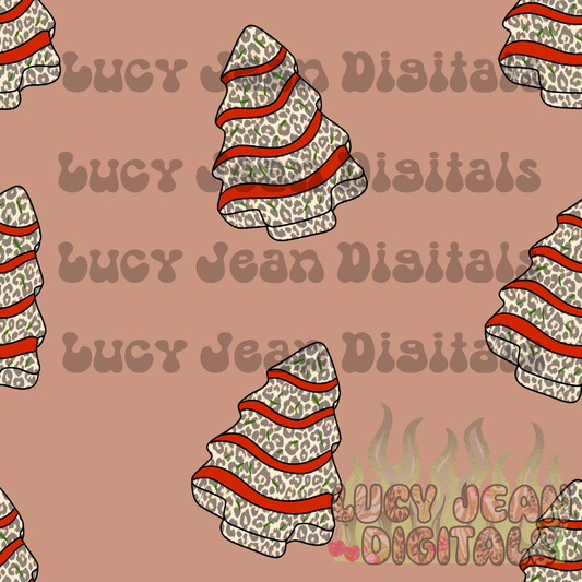 Leopard Tree Cake Seamless File