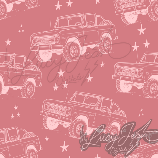 Pink F Truck vintage seamless file- 2026