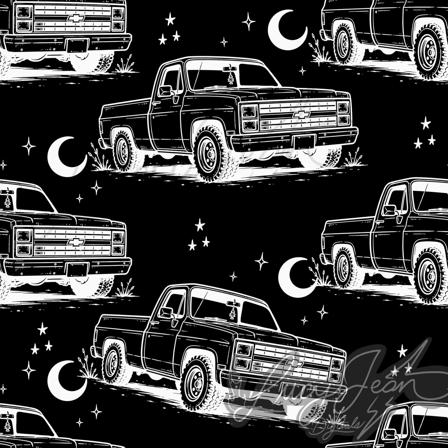Black/White square body truck seamless file- 2026
