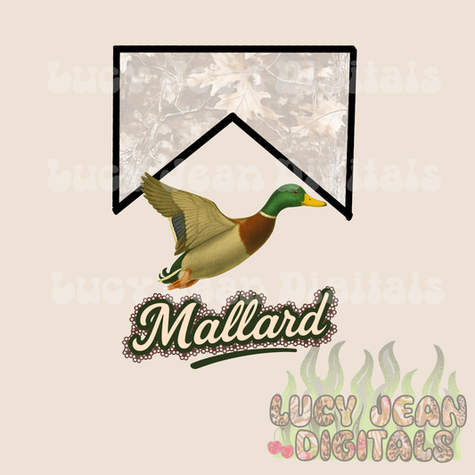 Camo Mallard Lace PNG
