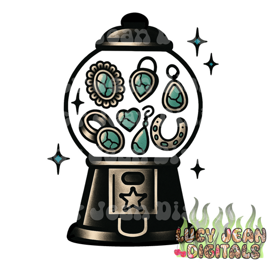 Turquoise Gumball PNG