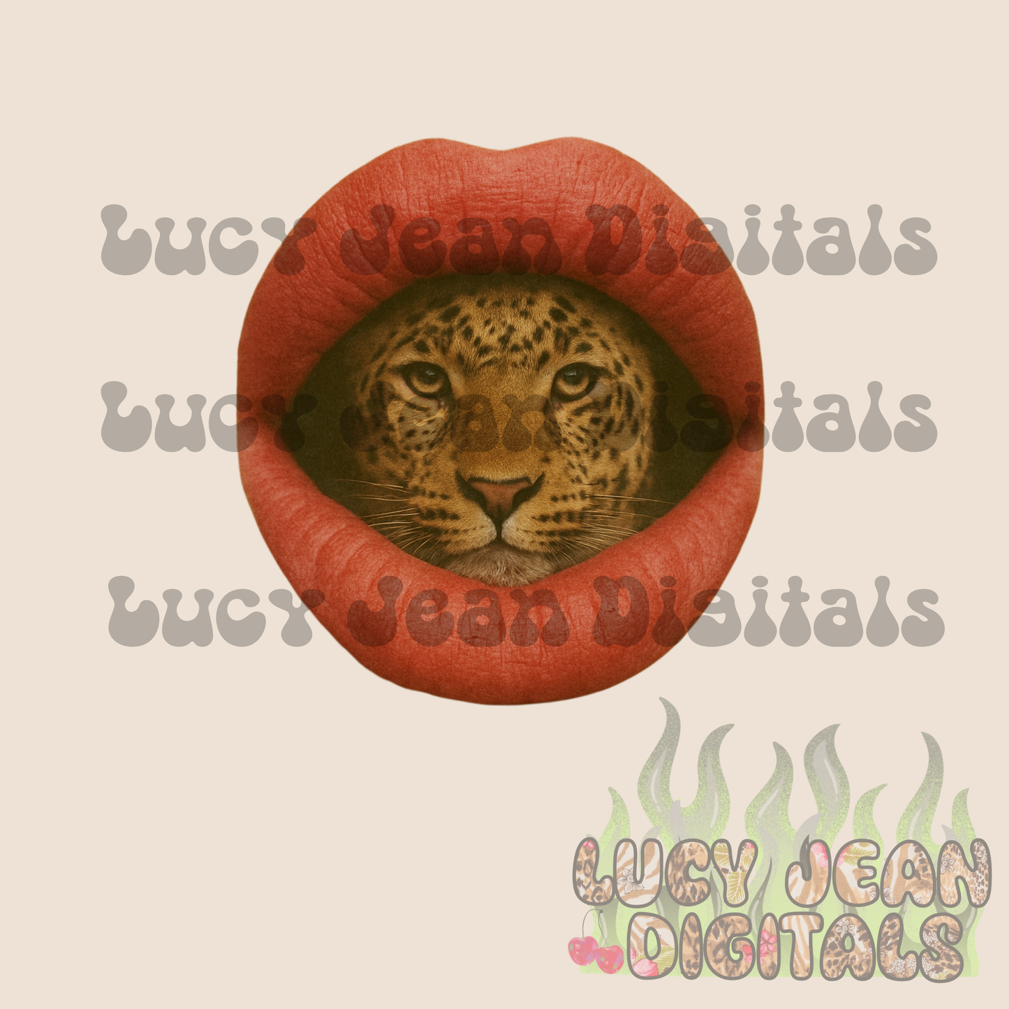 Cheetah Lips PNG