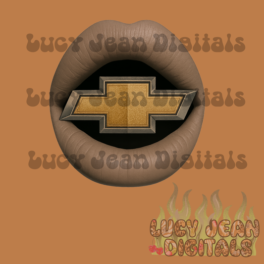 American car Lips Taupe PNG