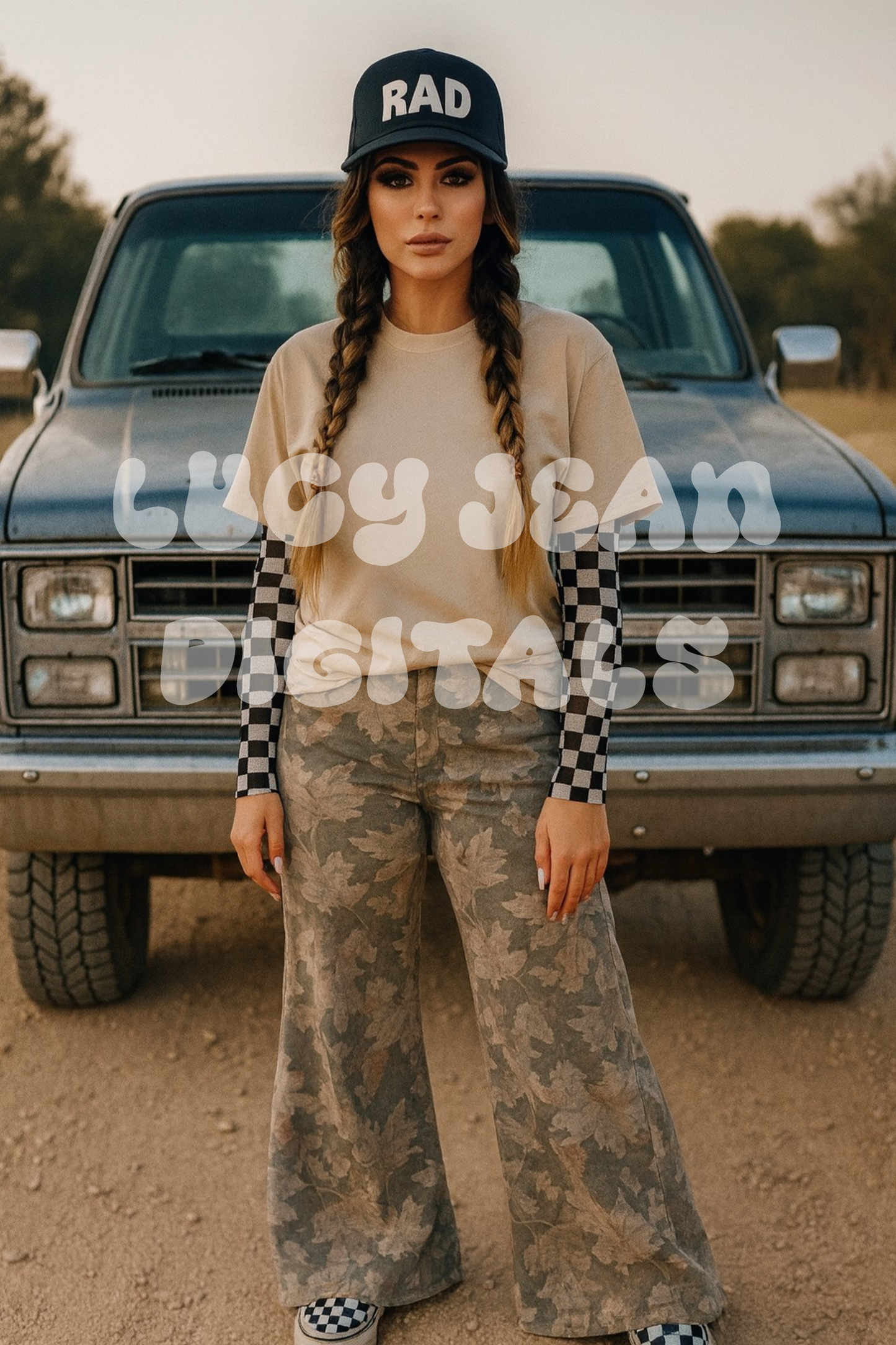 Sand Tshirt camo Model Mockup