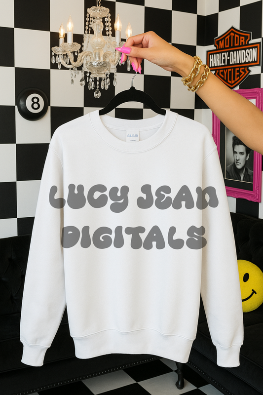 White Crew Neck Sweater Mockup