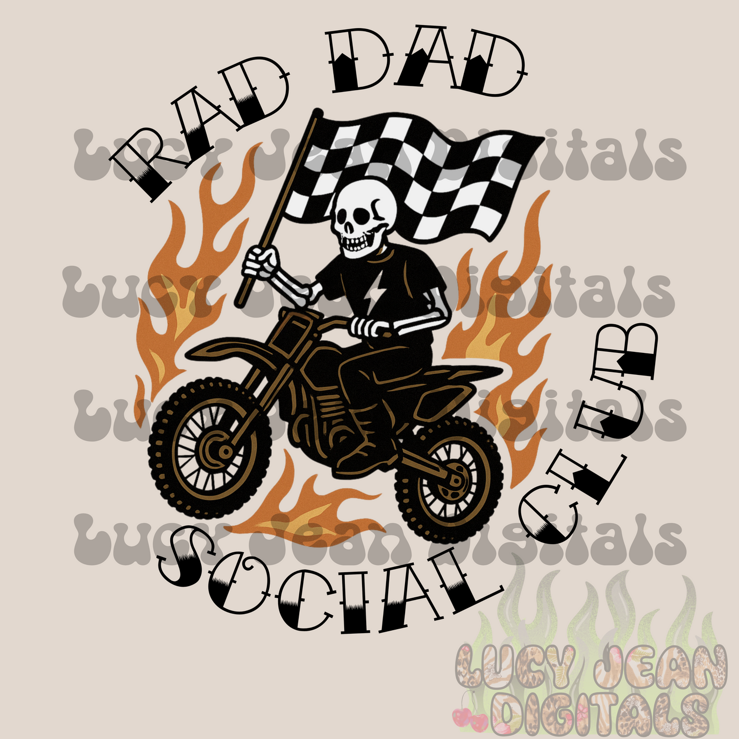 Skeleton dirtbike PNG
