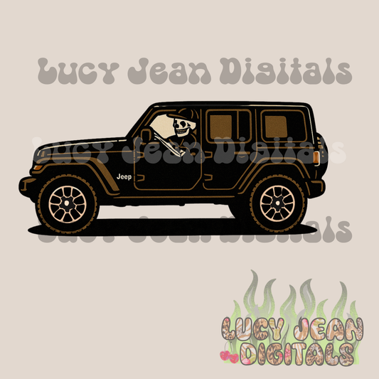 Skeleton Car PNG