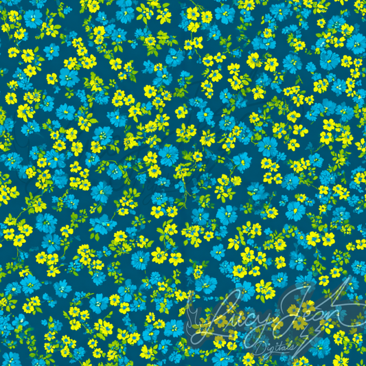 dopamine blue and yellow neon floral seamless file-2026