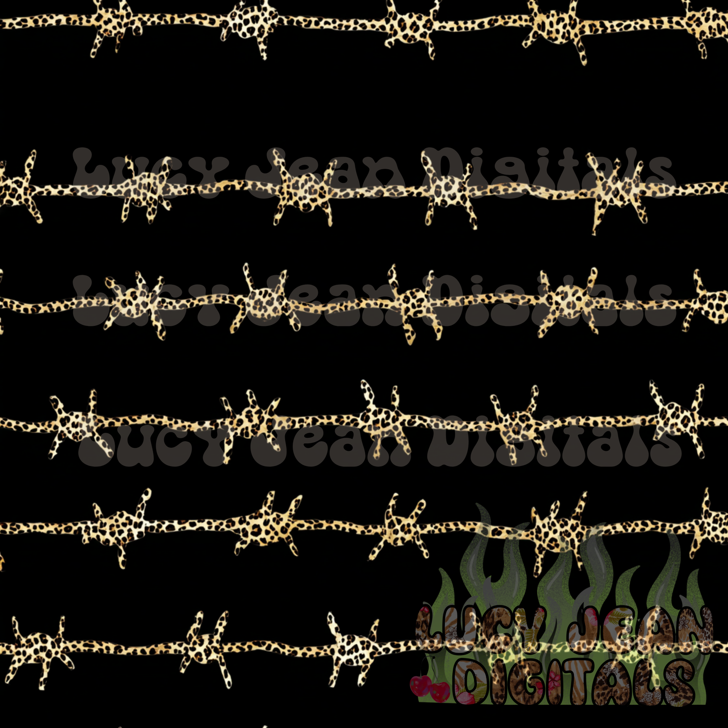Leopard Barbed Wire Seamless File