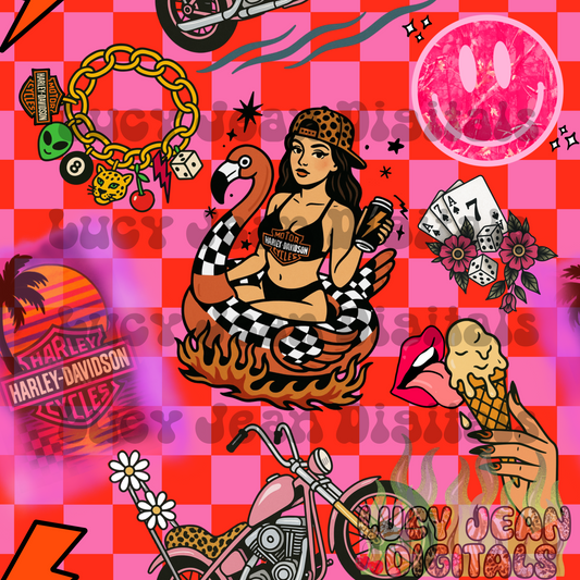 Hd Motorcycle Pool party Seamless File
