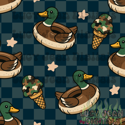 Mallard pool float Seamless File