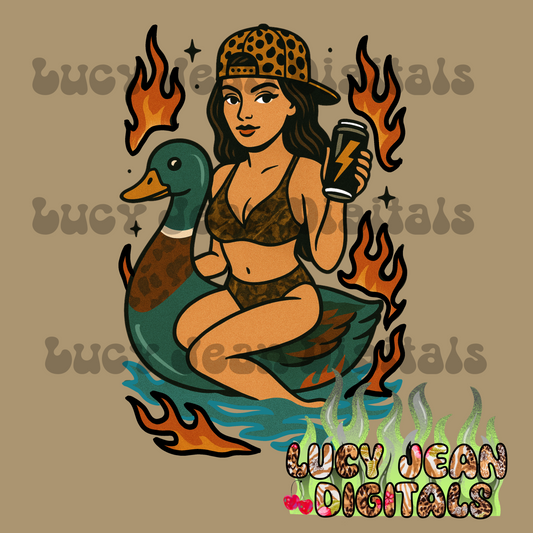 Camo Babe Pool Float PNG