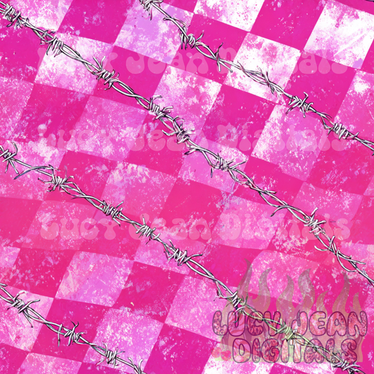 Pink glitter Barbed Wire Seamless File