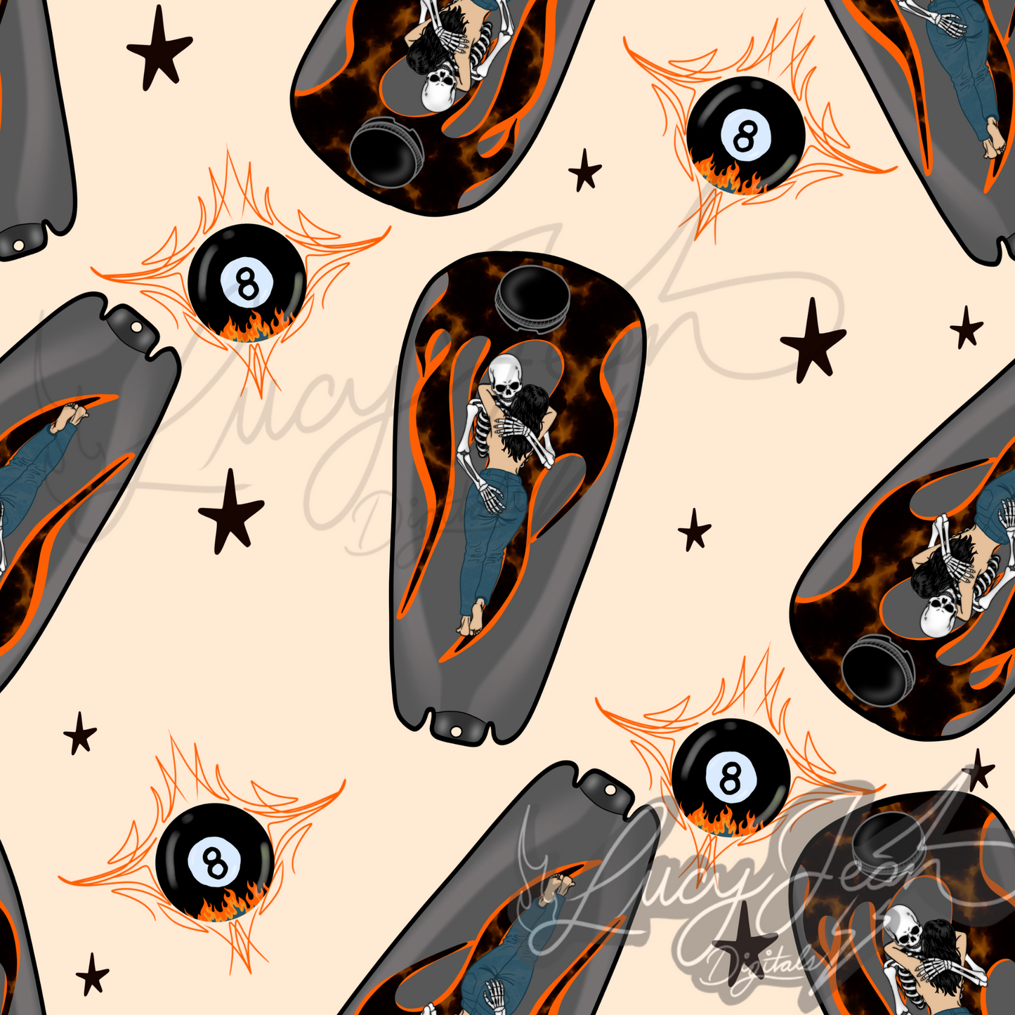 Chopper motorcycle gas tank seamless file-2026
