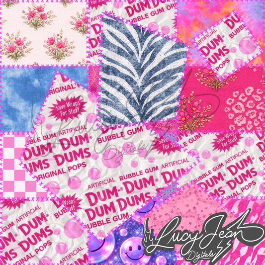 Bubble Gum Lollipop Quilt Seamless File- 2026
