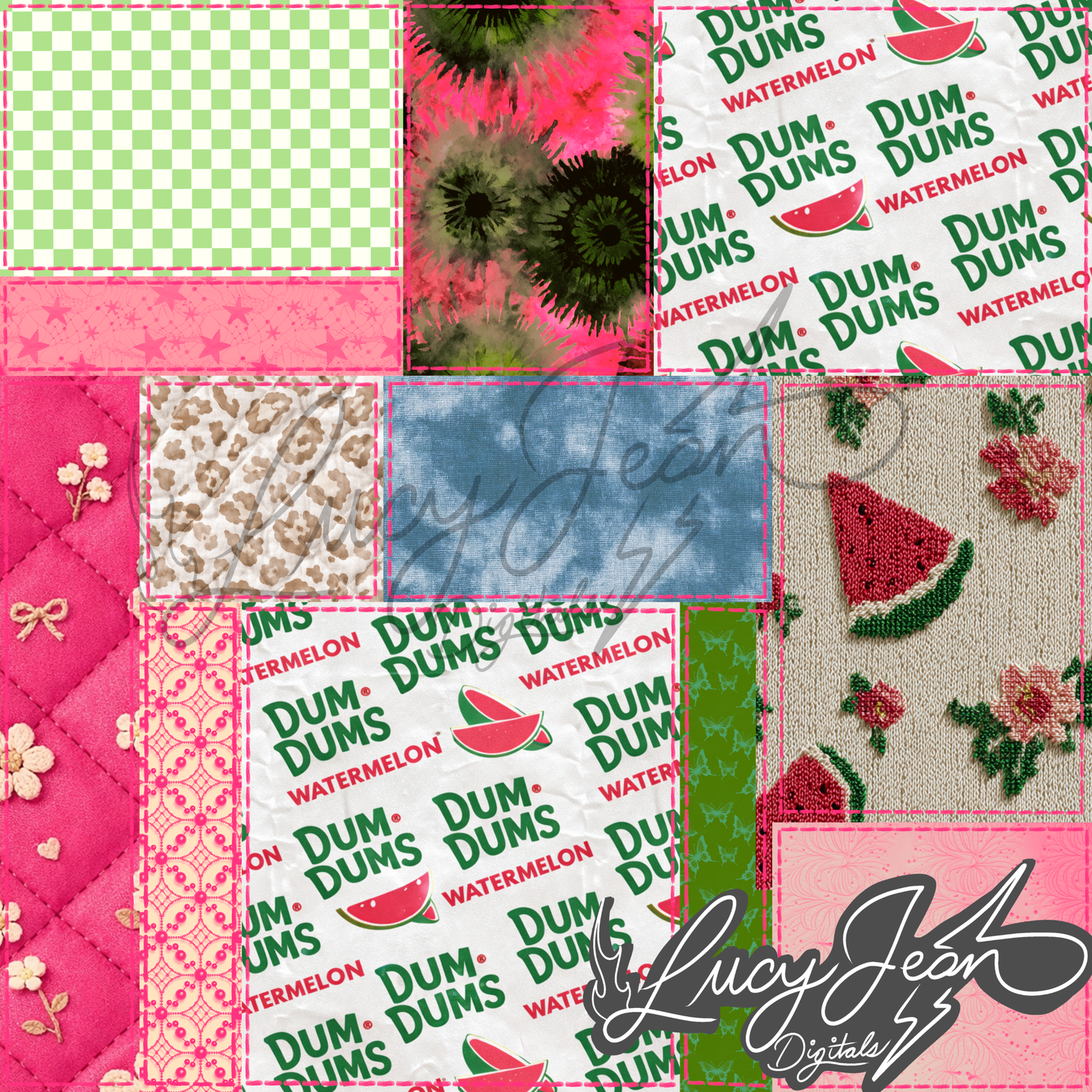 Watermelon Lollipop Quilt Seamless File- 2026