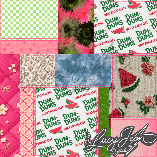 Watermelon Lollipop Quilt Seamless File- 2026