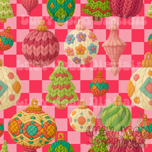 Retro Yarn Ornaments Seamless File