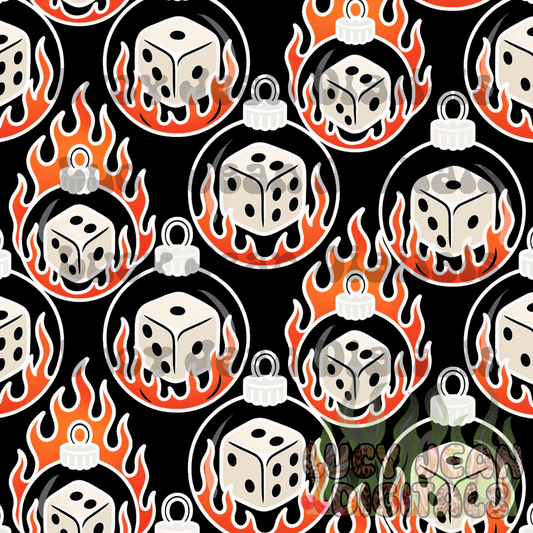 Black Dice Ornaments Seamless File