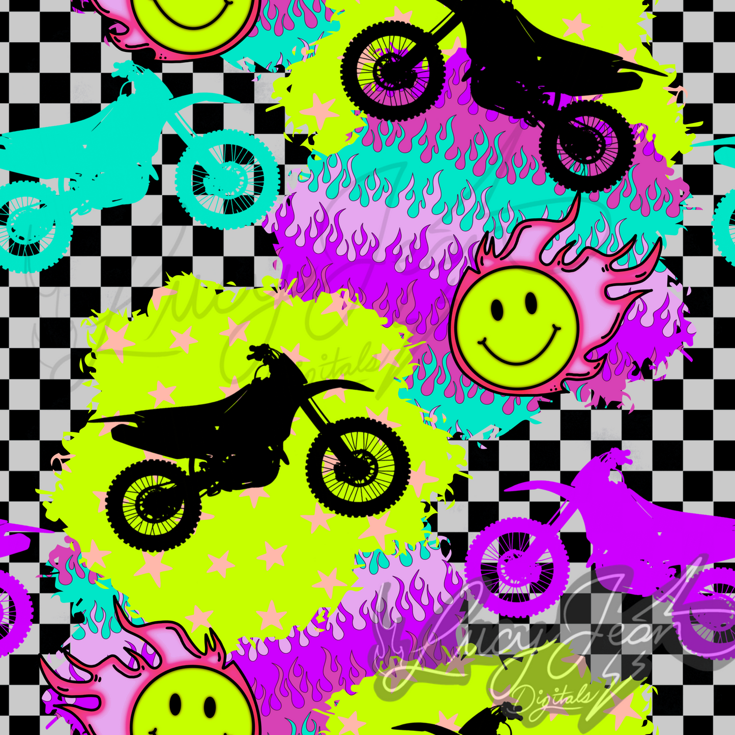 Dopamine moto dirtbike seamless file-2026